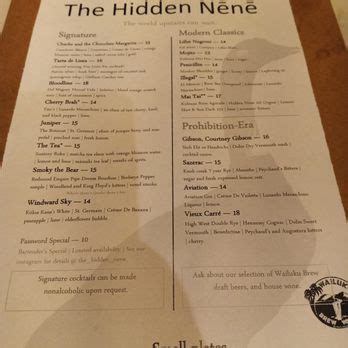 hidden nene|the hidden nene menu.